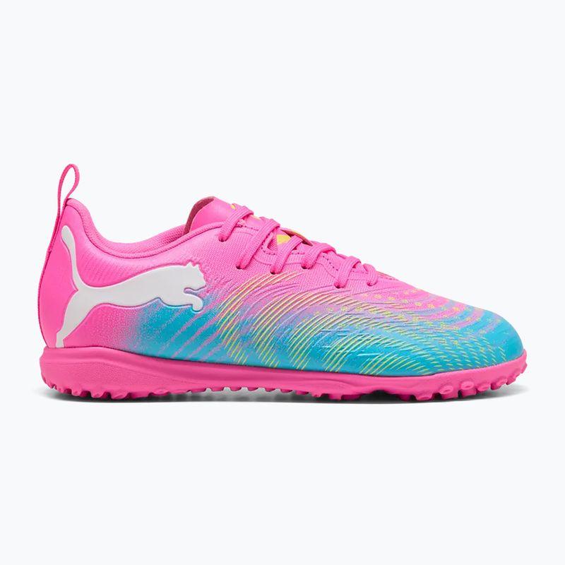 Buty piłkarskie dziecięce PUMA Future 9 Play TT poison pink/puma wht/sun stream/bright aqua/puma blk 3