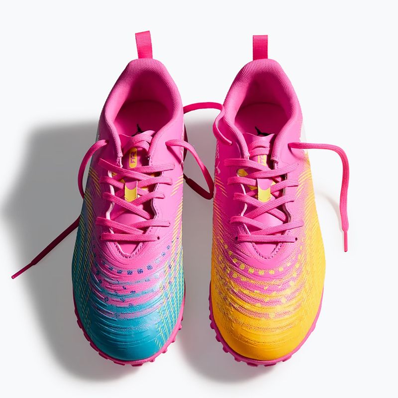 Buty piłkarskie dziecięce PUMA Future 9 Play TT poison pink/puma wht/sun stream/bright aqua/puma blk 6