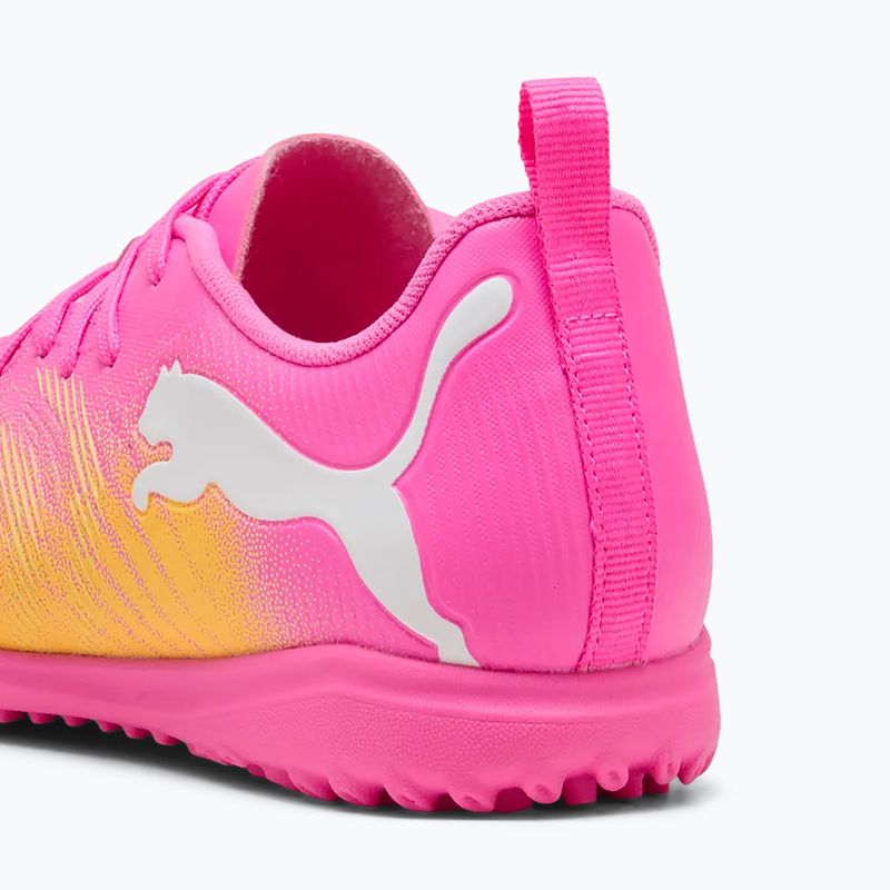 Buty piłkarskie dziecięce PUMA Future 9 Play TT poison pink/puma wht/sun stream/bright aqua/puma blk 7