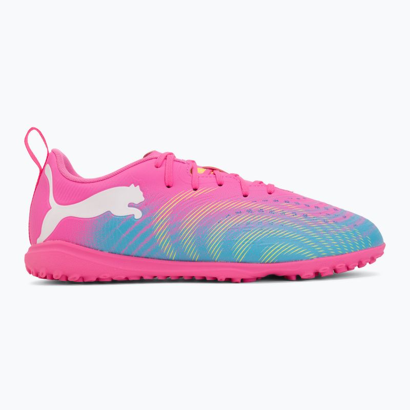 Buty piłkarskie dziecięce PUMA Future 9 Play TT poison pink/puma wht/sun stream/bright aqua/puma blk 2