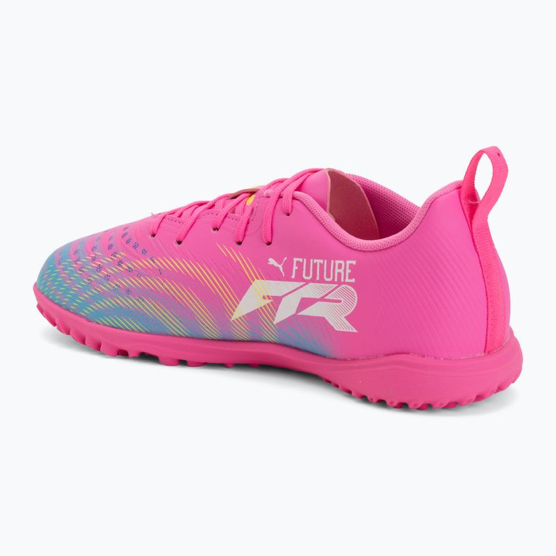 Buty piłkarskie dziecięce PUMA Future 9 Play TT poison pink/puma wht/sun stream/bright aqua/puma blk 3