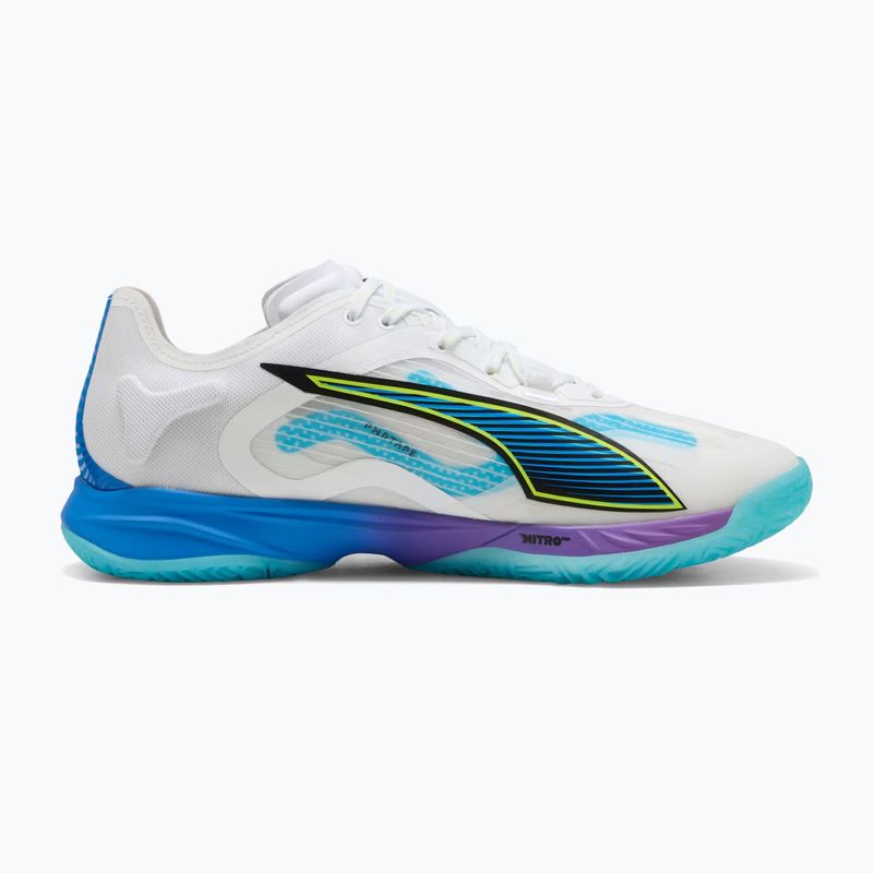 Buty do piłki ręcznej PUMA Accelerate Nitro SQD 4 Game On puma white/glowing red/ultra blue 9