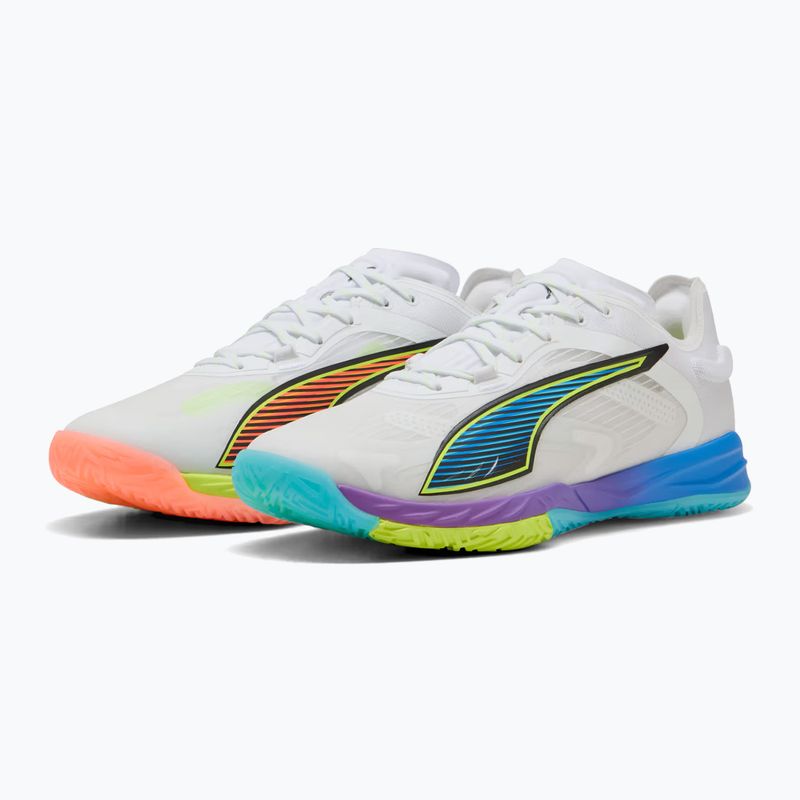 Buty do piłki ręcznej PUMA Accelerate Nitro SQD 4 Game On puma white/glowing red/ultra blue 11