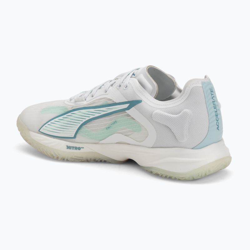 Buty do piłki ręcznej damskie PUMA Accelerate Nitro SQD 4 Game On puma white/baltic sea blue/fresh water 3