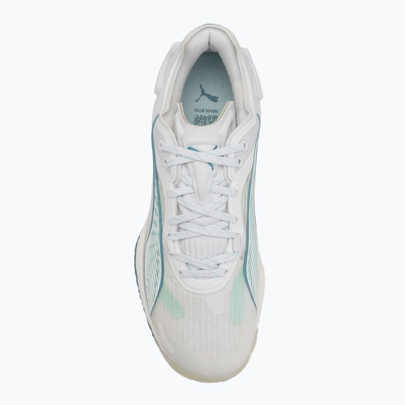 Buty do piłki ręcznej damskie PUMA Accelerate Nitro SQD 4 Game On puma white/baltic sea blue/fresh water 5