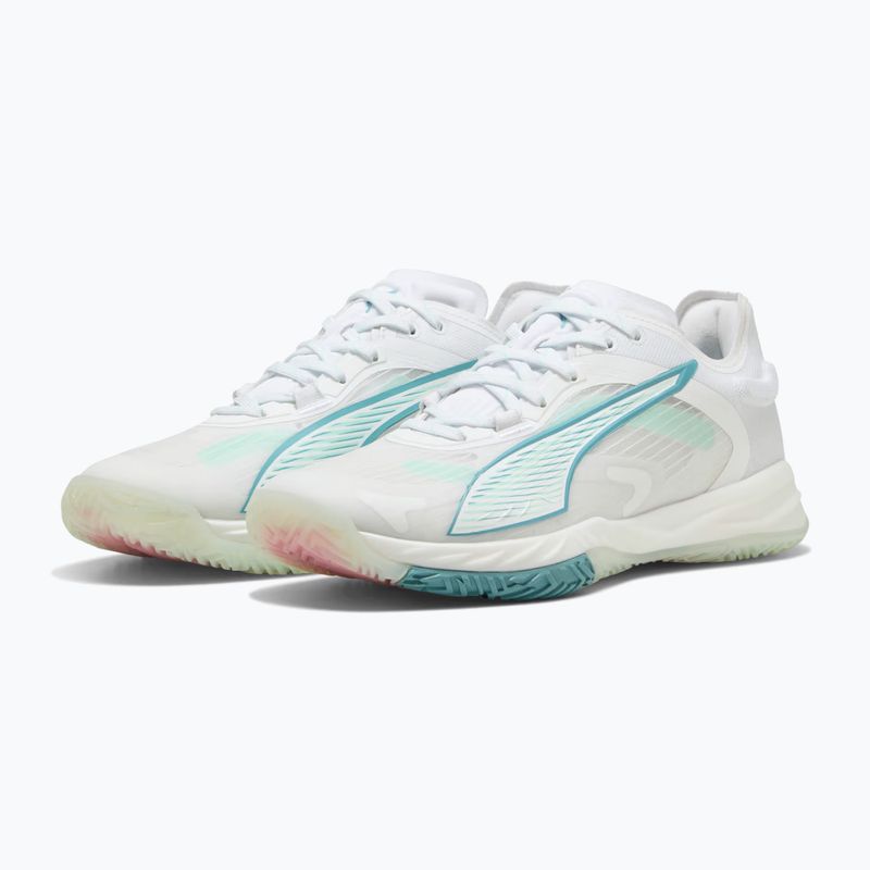 Buty do piłki ręcznej damskie PUMA Accelerate Nitro SQD 4 Game On puma white/baltic sea blue/fresh water 11