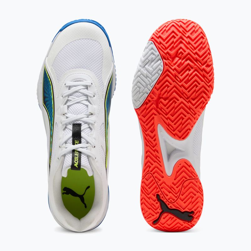Buty do piłki ręcznej PUMA Accelerate Turbo 4 Game On puma white/glowing red/ultra blue 12