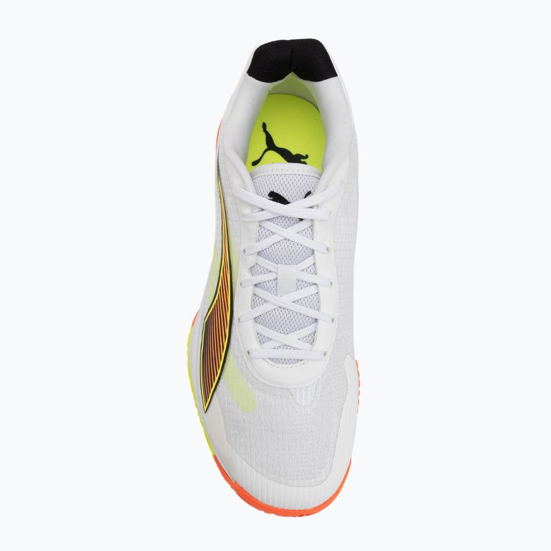 Buty do piłki ręcznej PUMA Accelerate Turbo 4 Game On puma white/glowing red/ultra blue 5