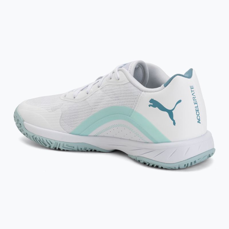 Buty do piłki ręcznej PUMA Accelerate Pro 4 Game On puma white/baltic sea blue/fresh water 3