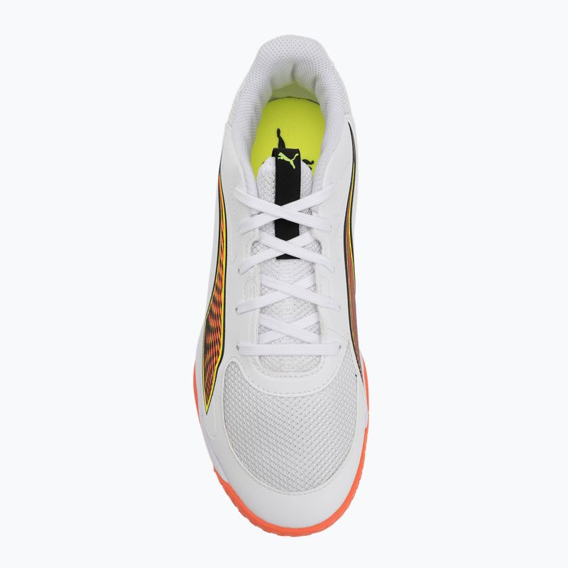 Buty do piłki ręcznej dziecięce PUMA Accelerate 4 Game On Jr puma white/glowing red/ultra blue 5