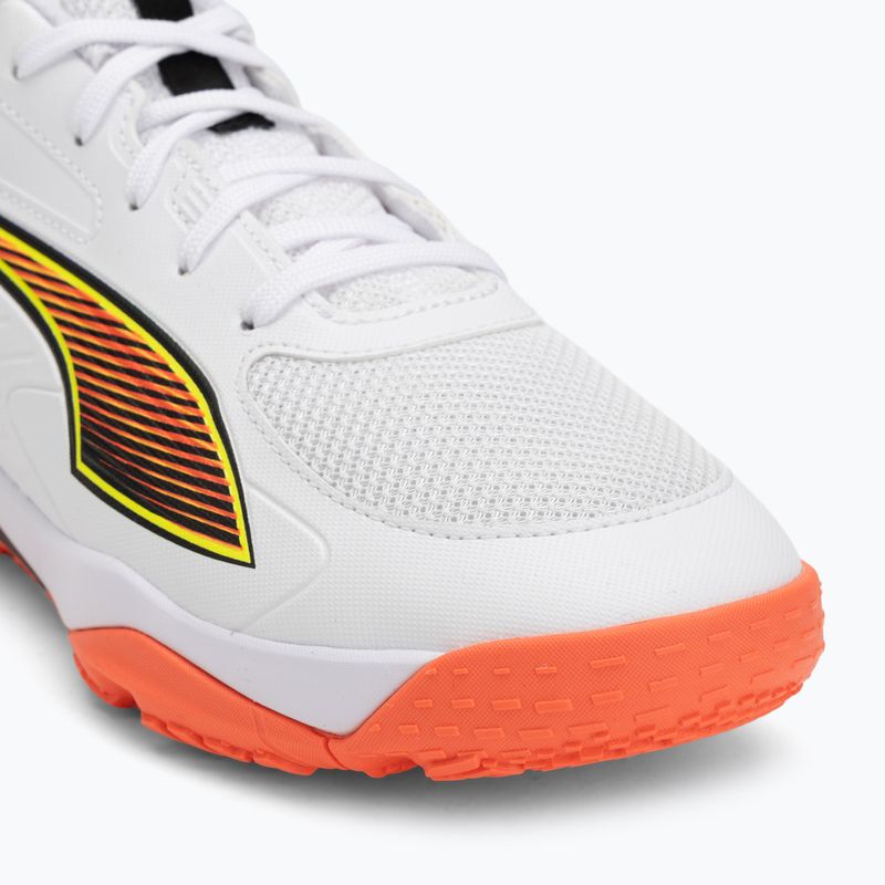 Buty do piłki ręcznej dziecięce PUMA Accelerate 4 Game On Jr puma white/glowing red/ultra blue 7