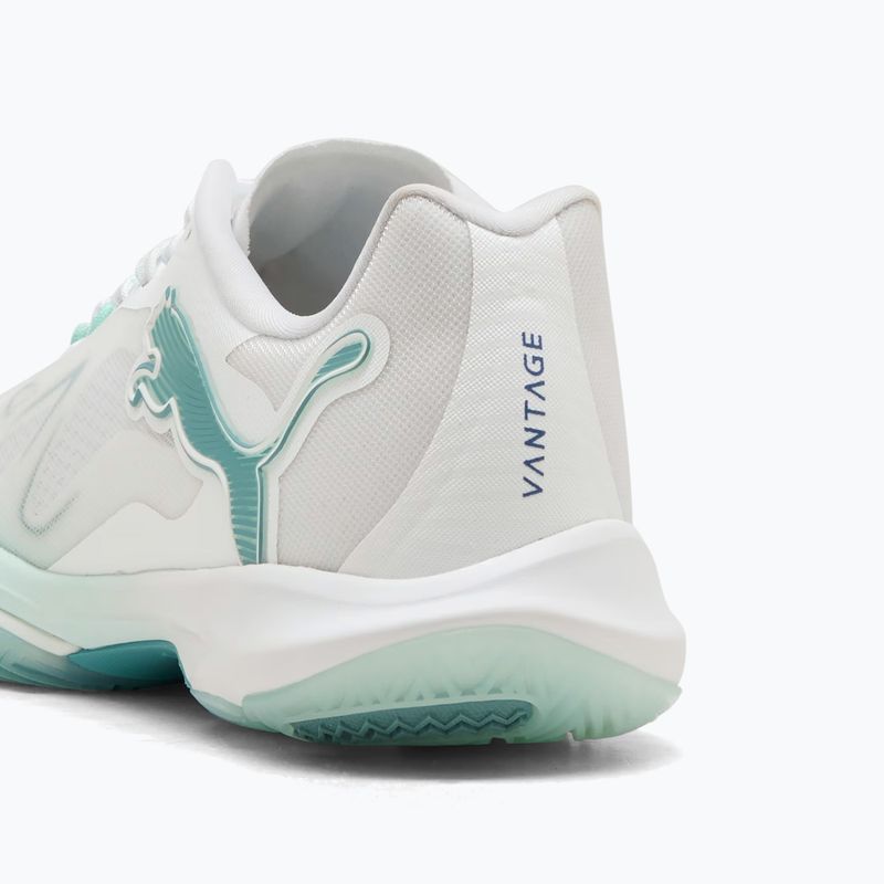 Buty do piłki ręcznej damskie PUMA Vantage Nitro Game On puma white/baltic blue/fresh water 13