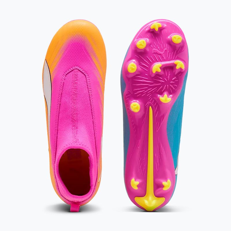 Buty piłkarskie dziecięce PUMA Ultra 6 Match+ LL FG/AG Jr poison pink/puma wht/sun stream/bright aqua/puma blk 4