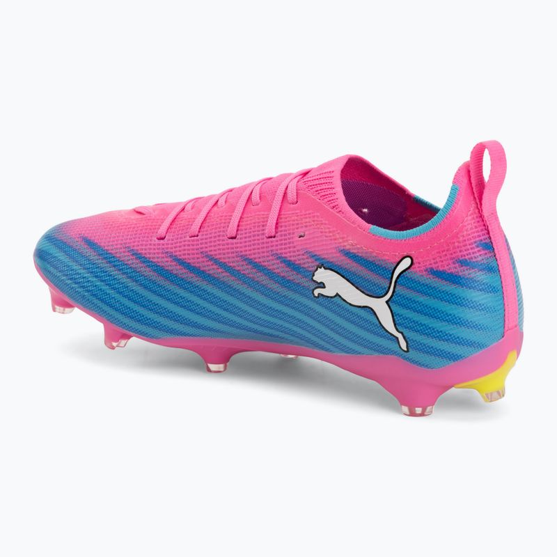 Buty piłkarskie dziecięce PUMA Ultra 6 Pro Jr FG/AG poison pink/puma wht/sunstream/bright aqua/puma blk 3