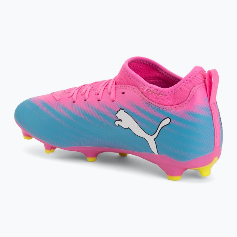 Buty piłkarskie dziecięce PUMA Ultra 6 Match FG/AG Jr poison pink/puma wht/sun stream/bright aqua/puma blk 3