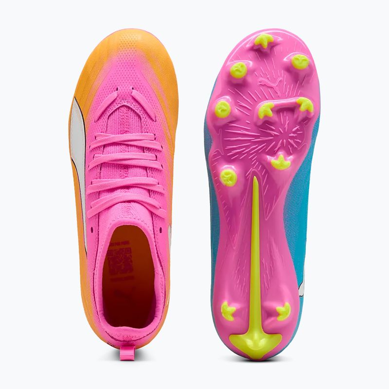 Buty piłkarskie dziecięce PUMA Ultra 6 Match FG/AG Jr poison pink/puma wht/sun stream/bright aqua/puma blk 5