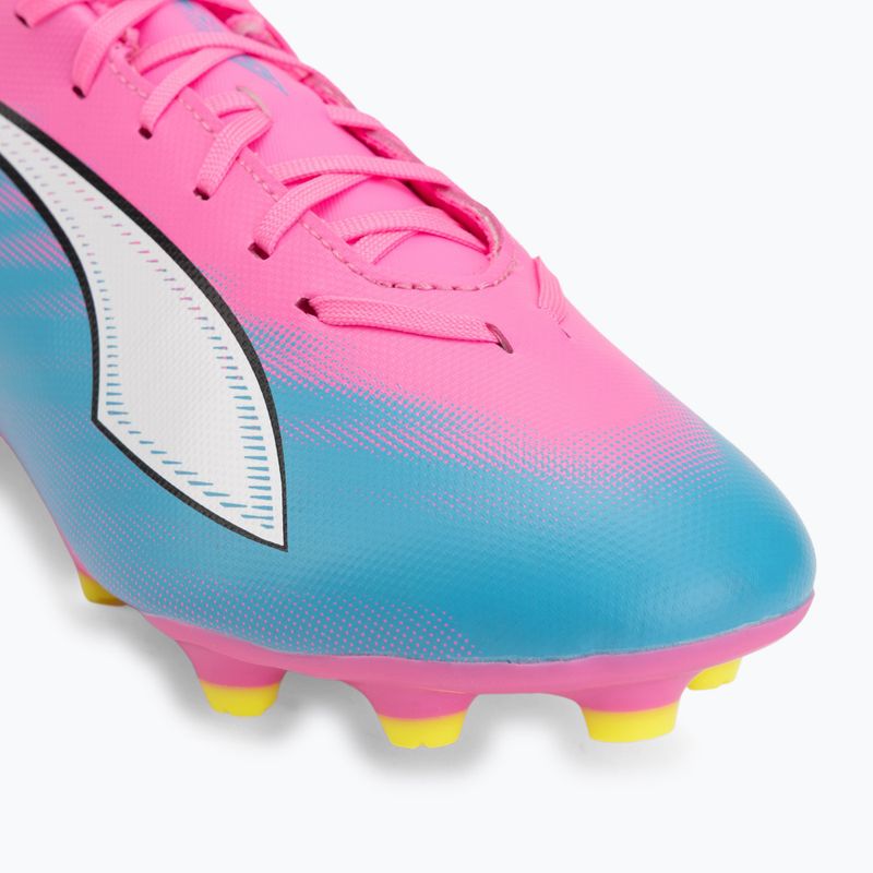 Buty piłkarskie dziecięce PUMA Ultra 6 Play FG/AG Jr poison pink/puma wht/sun stream/bright aqua/puma blk 7