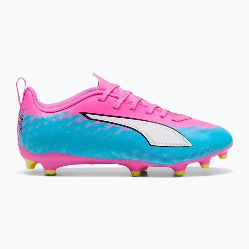 Buty piłkarskie dziecięce PUMA Ultra 6 Play FG/AG Jr poison pink/puma wht/sun stream/bright aqua/puma blk 3