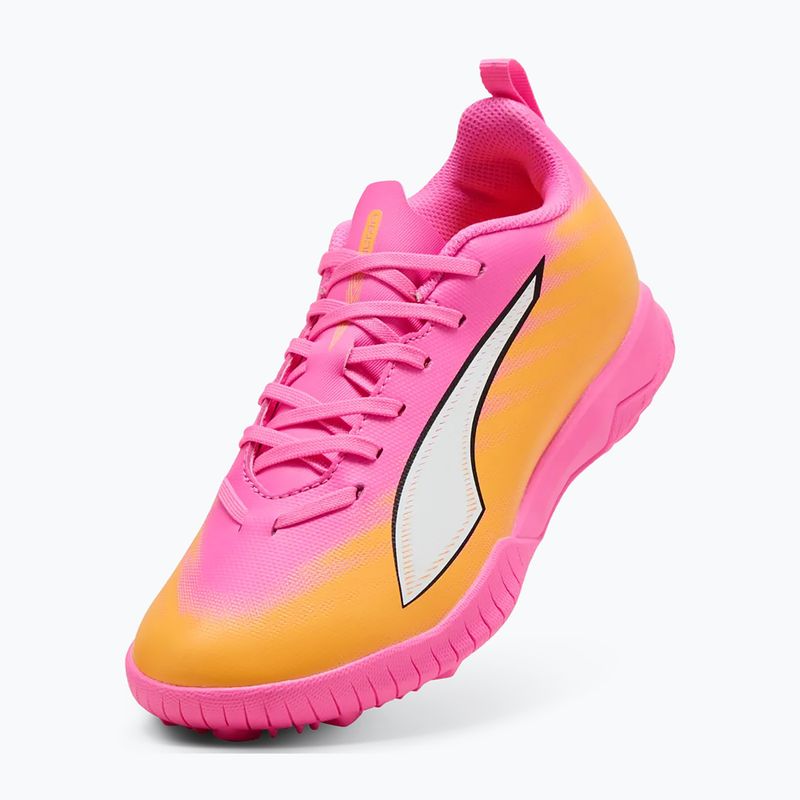 Buty piłkarskie dziecięce PUMA Ultra 6 Play TT Jr poison pink/puma wht/sun stream/bright aqua/puma blk 3