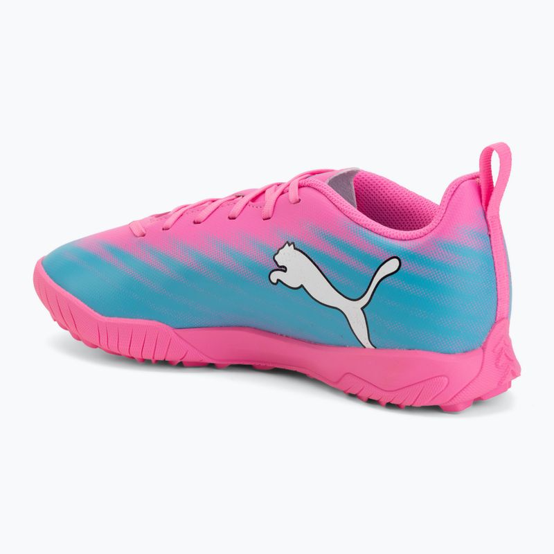 Buty piłkarskie dziecięce PUMA Ultra 6 Play TT Jr poison pink/puma wht/sun stream/bright aqua/puma blk 3