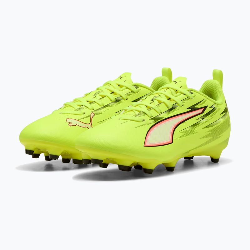 Buty piłkarskie dziecięce PUMA Ultra 6 Play FG/AG Jr yellow alert/puma black/glowing red/lime squeeze 9