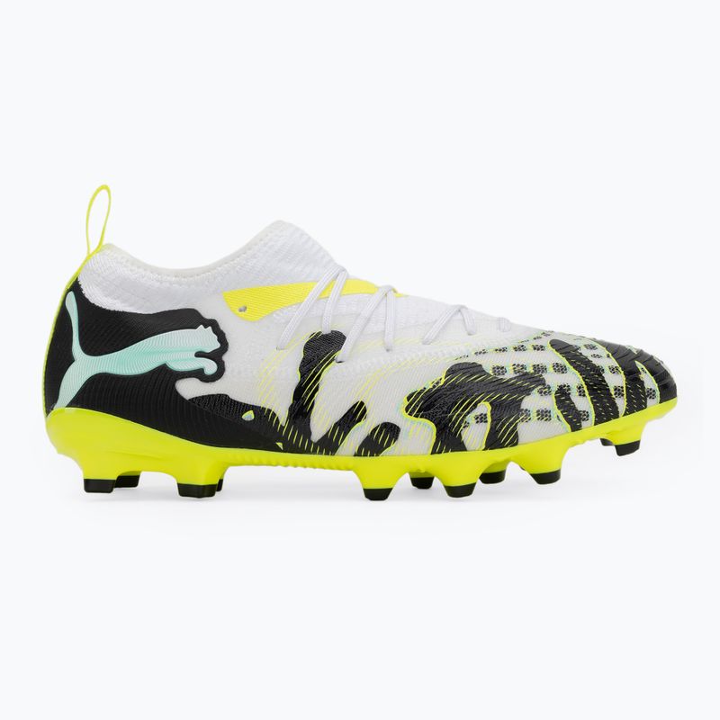 Buty piłkarskie dziecięce PUMA Future 9 Match Creativity Fg/Ag Jr yellow alert/mint jelly/puma white/puma black 2