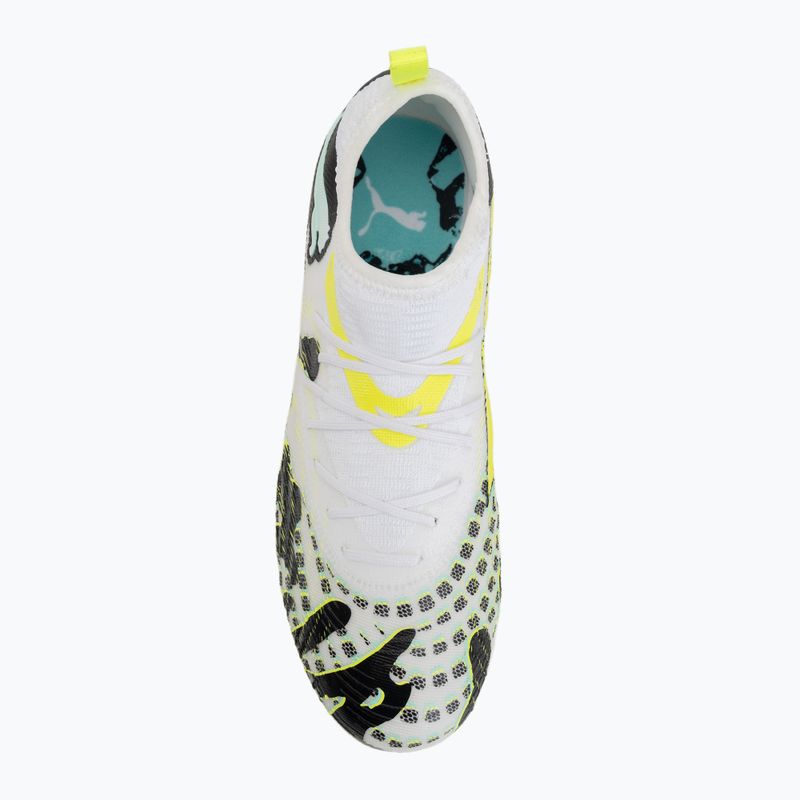 Buty piłkarskie dziecięce PUMA Future 9 Match Creativity Fg/Ag Jr yellow alert/mint jelly/puma white/puma black 5