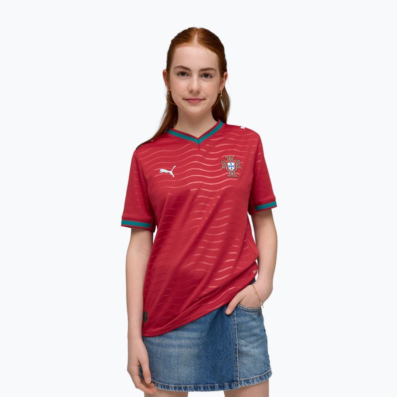 Koszulka piłkarska dziecięca PUMA FPF Portugal Home Jersey Replica Club Jr red/green 3