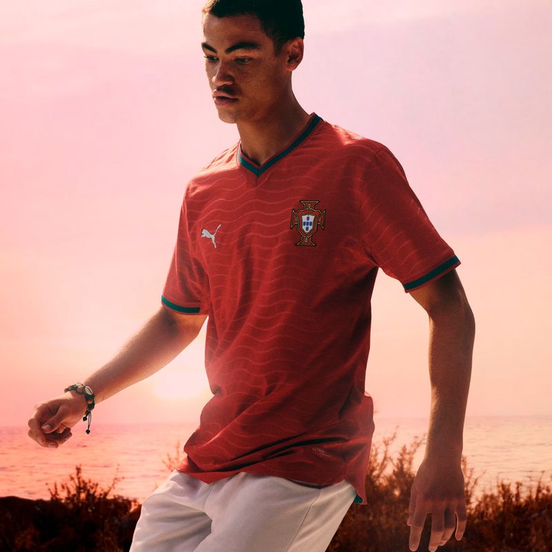 Koszulka piłkarska dziecięca PUMA FPF Portugal Home Jersey Replica Club Jr red/green 6