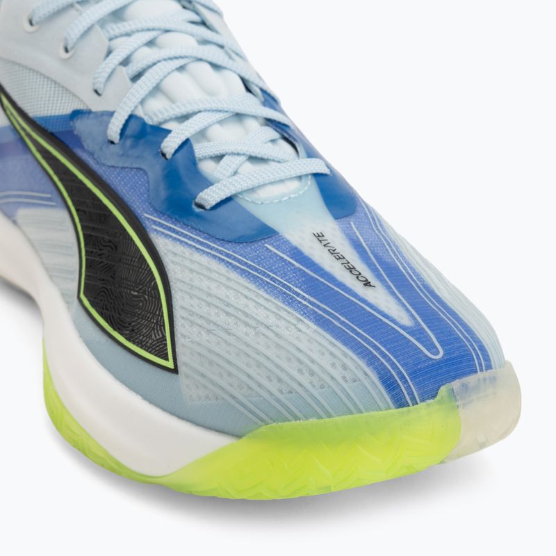 Buty do piłki ręcznej PUMA Accelerate Nitro SQD 5 aqua glow/puma black/green glare/royal sapphire 7