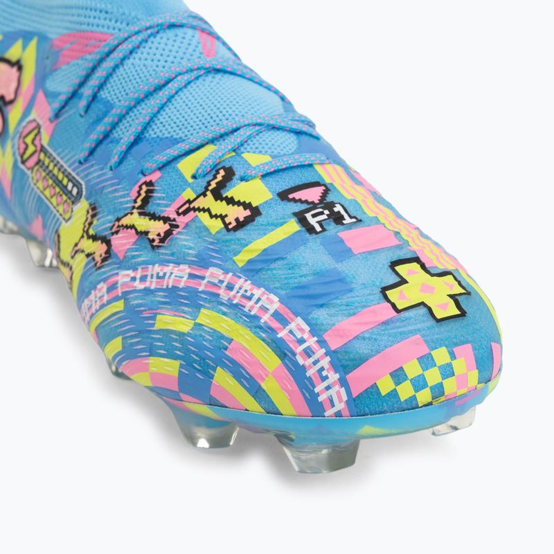 Buty piłkarskie PUMA Future 9 Ultimate Advanced Level FG puma white/blue glimmer/pink glimmer/yellow alert 7