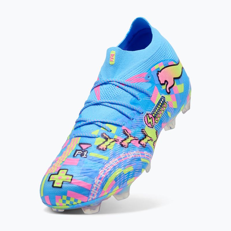 Buty piłkarskie PUMA Future 9 Ultimate Advanced Level FG puma white/blue glimmer/pink glimmer/yellow alert 4