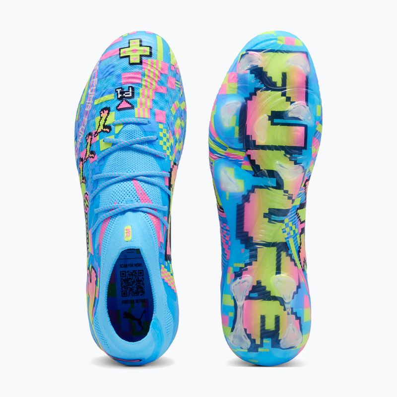Buty piłkarskie PUMA Future 9 Ultimate Advanced Level FG puma white/blue glimmer/pink glimmer/yellow alert 5