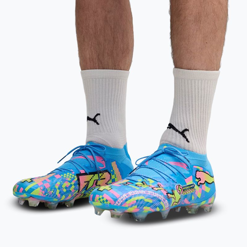 Buty piłkarskie PUMA Future 9 Ultimate Advanced Level FG puma white/blue glimmer/pink glimmer/yellow alert 7