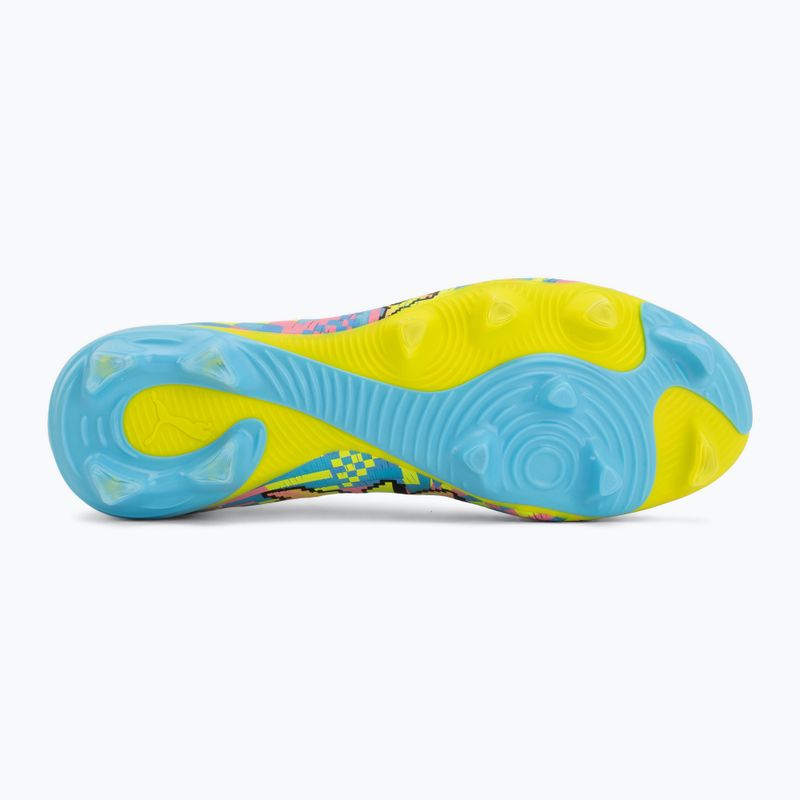 Buty piłkarskie PUMA Future 9 Match Advanced Level FG/AG puma white/blue glimmer/pink glimmer/yellow alert 4