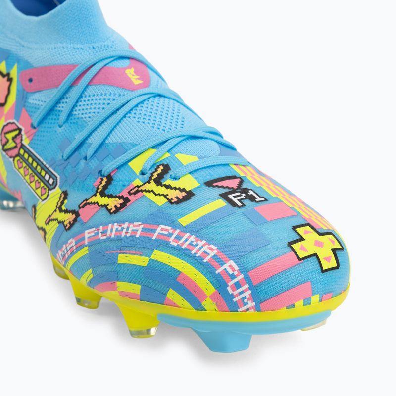 Buty piłkarskie PUMA Future 9 Match Advanced Level FG/AG puma white/blue glimmer/pink glimmer/yellow alert 7