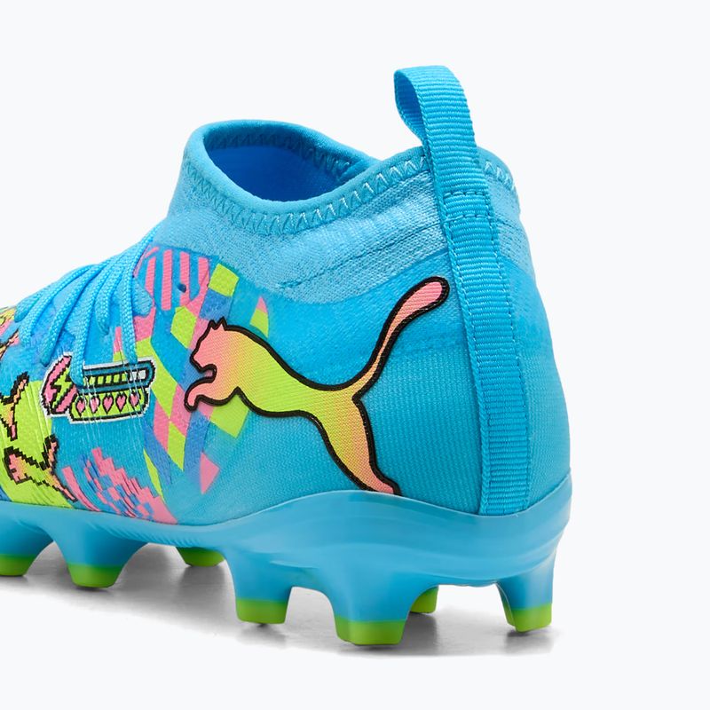 Buty piłkarskie dziecięce PUMA Future 9 Match Advanced Level FG/AG Jr puma white/blue glimmer/pink glimmer/yellow alert 6