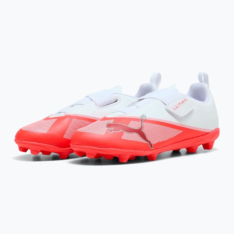 Buty piłkarskie dziecięce PUMA Ultra 7 Play V FG/AG RB Jr ultra red/puma black/puma white 3