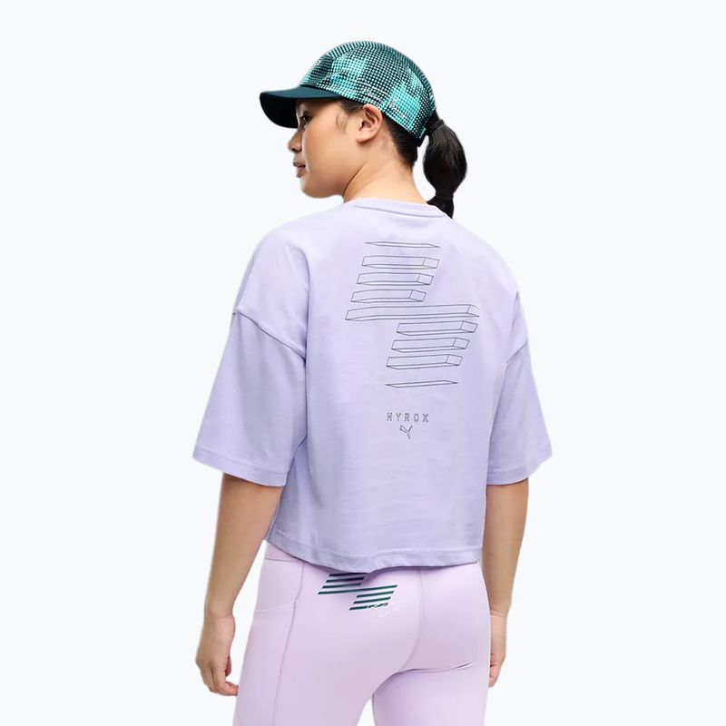 Koszulka treningowa damska PUMA x HYROX Cropped Lifestyle light violet 3