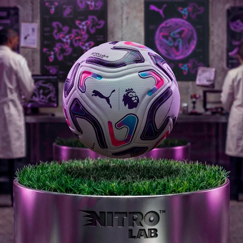 Piłka do piłki nożnej PUMA Stellar Nitro Ultimate PL Reactivity puma white/red/purple/blue/pink size 5 5