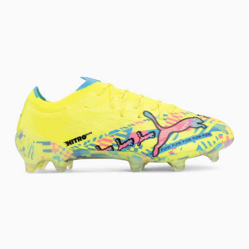 Buty piłkarskie PUMA Ultra Nitro 7 Ultimate Advanced Level FG puma white/blue glimmer/pink glimmer/yellow alert 2