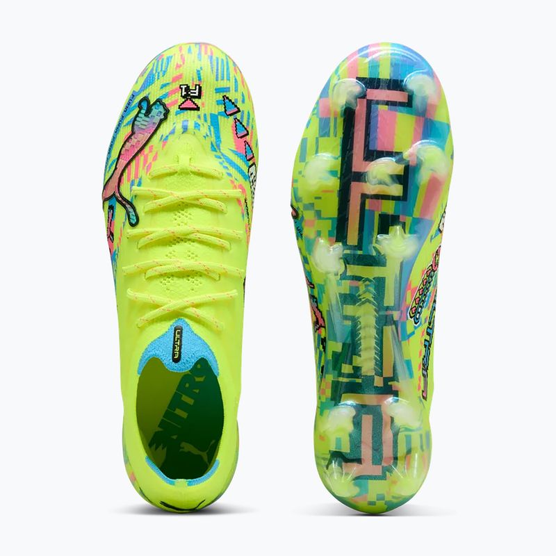 Buty piłkarskie PUMA Ultra Nitro 7 Ultimate Advanced Level FG puma white/blue glimmer/pink glimmer/yellow alert 3