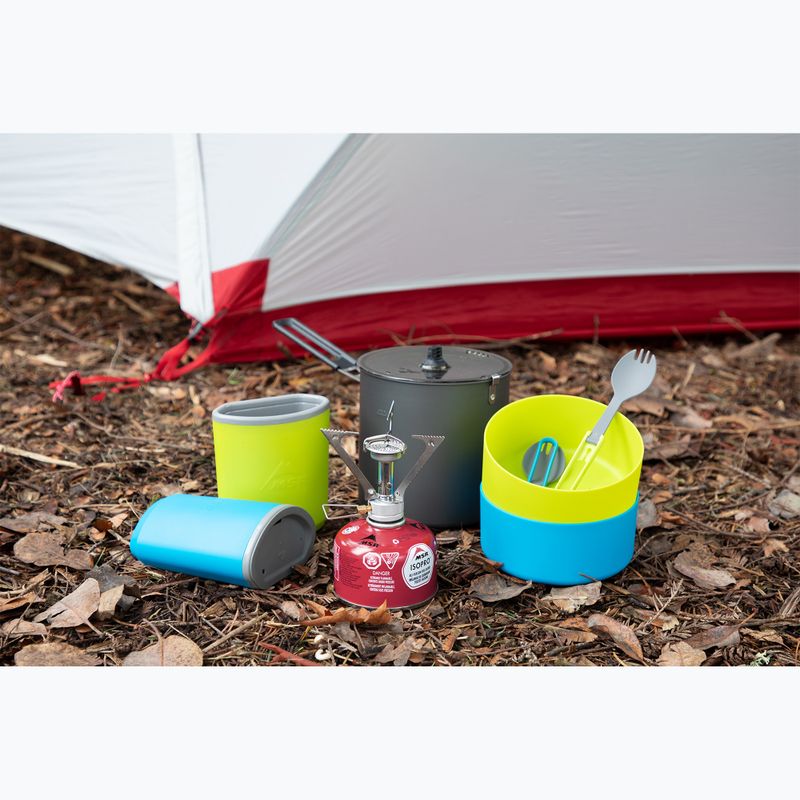 Zestaw naczyń turystycznych MSR 2 Person Mess blue/ fluo green 5