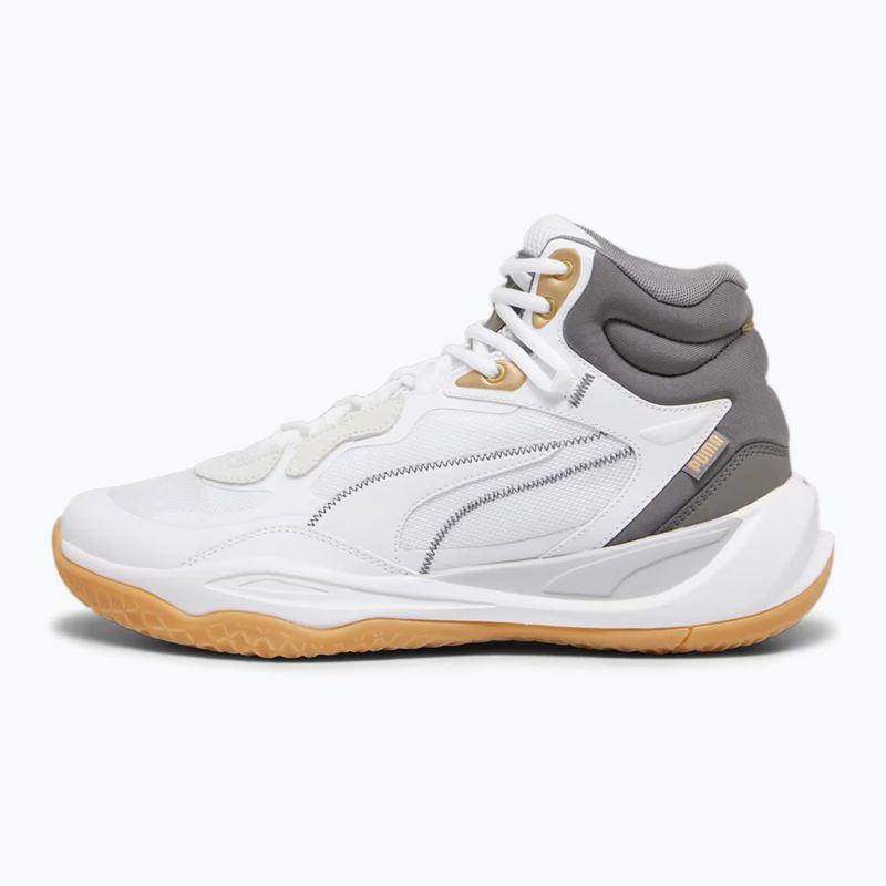 Buty do koszykówki męskie PUMA Playmaker Pro Mid Trophies ash gray/cast iron/puma gold 7