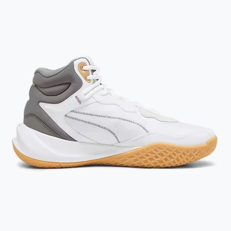 Buty do koszykówki męskie PUMA Playmaker Pro Mid Trophies ash gray/cast iron/puma gold 9