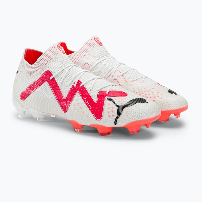 Buty piłkarskie męskie PUMA Future Ultimate FG/AG puma white/puma black/fire orchid 4