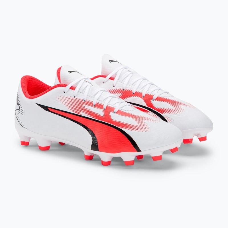 Buty piłkarskie męskie PUMA Ultra Play FG/AG puma white/puma black/fire orchid 4