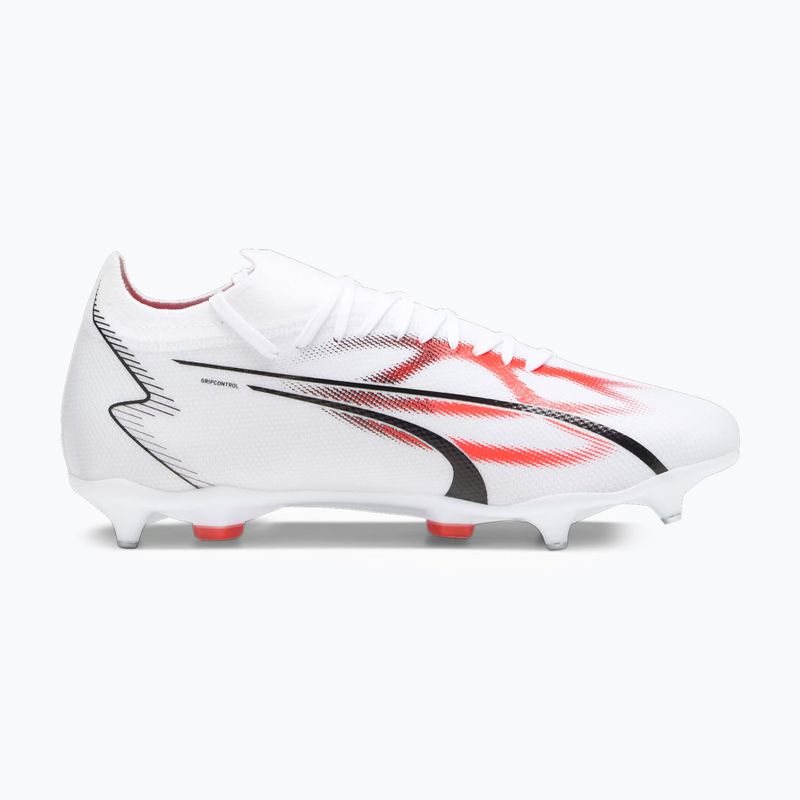 Buty piłkarskie męskie PUMA Ultra Match MXSG puma white/puma black/fire orchid 12