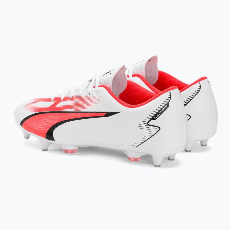 Buty piłkarskie męskie PUMA Ultra Play MXSG puma white/puma black/fire orchid 3