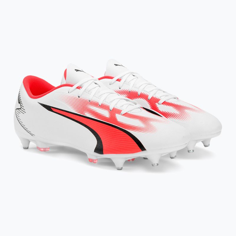 Buty piłkarskie męskie PUMA Ultra Play MXSG puma white/puma black/fire orchid 4